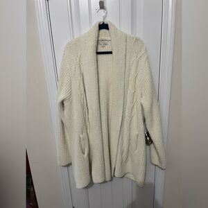 Barefoot Dreams Cream Knit Cardigan